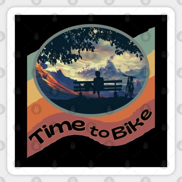 Time To Bike Sticker by HelenGie